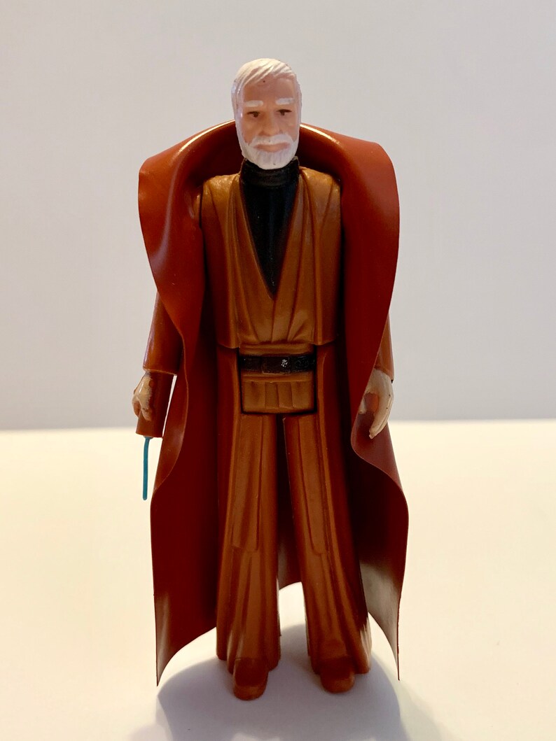 1977 Obi-Wan Kenobi Star Wars Action Figure Kenner GMFGI Hong Kong Very Good Condition 100/% Complete Original White Hair Vintage Obi Wan
