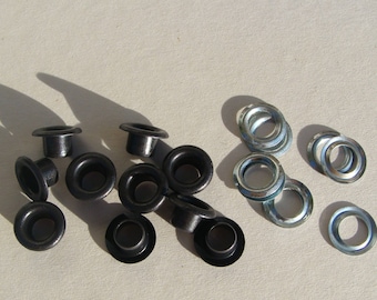 30 dark bronze iron eyelets with zinc washers