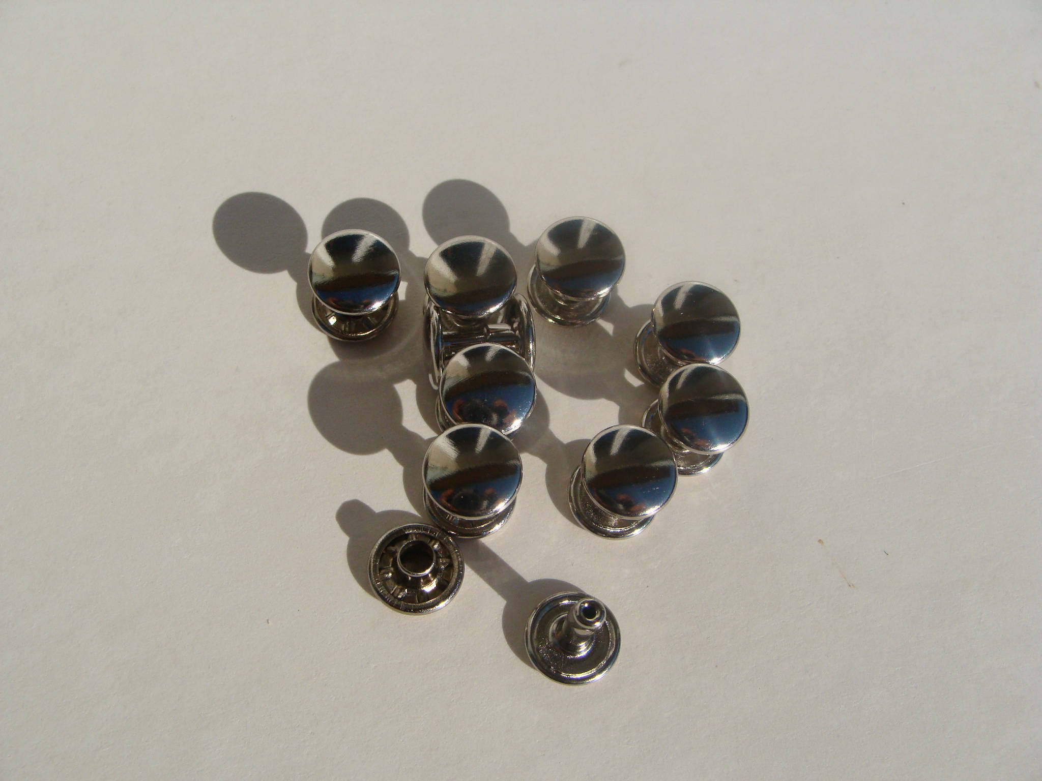 Lot De 100 Rivets En Cuir Orange Clair 10 Mm - Pour Sacs, Vêtements, Chaussures DIY - Accessoires Couture
