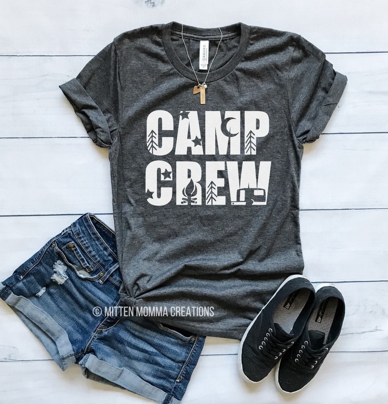 Camp Crew shirt / Crew Neck V Neck Long Sleeve OR Raglan | Etsy