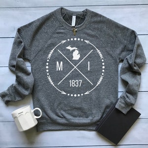 Michigan Arrows sweatshirt / Triblend Sweatshirt / Michigan Love Sweatshirt / Comfy Sweatshirt / Michigan shirt / Bella + Canvas Sweatshirt