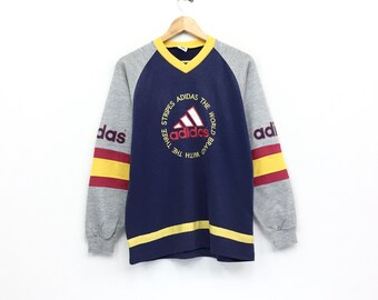 Adidas Originals Border Pattern Sweatshirt Trainer Men's L Size Vintage / eaa522147