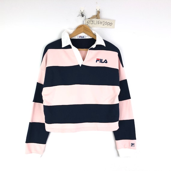 Felpa fila nera strisce top bianche