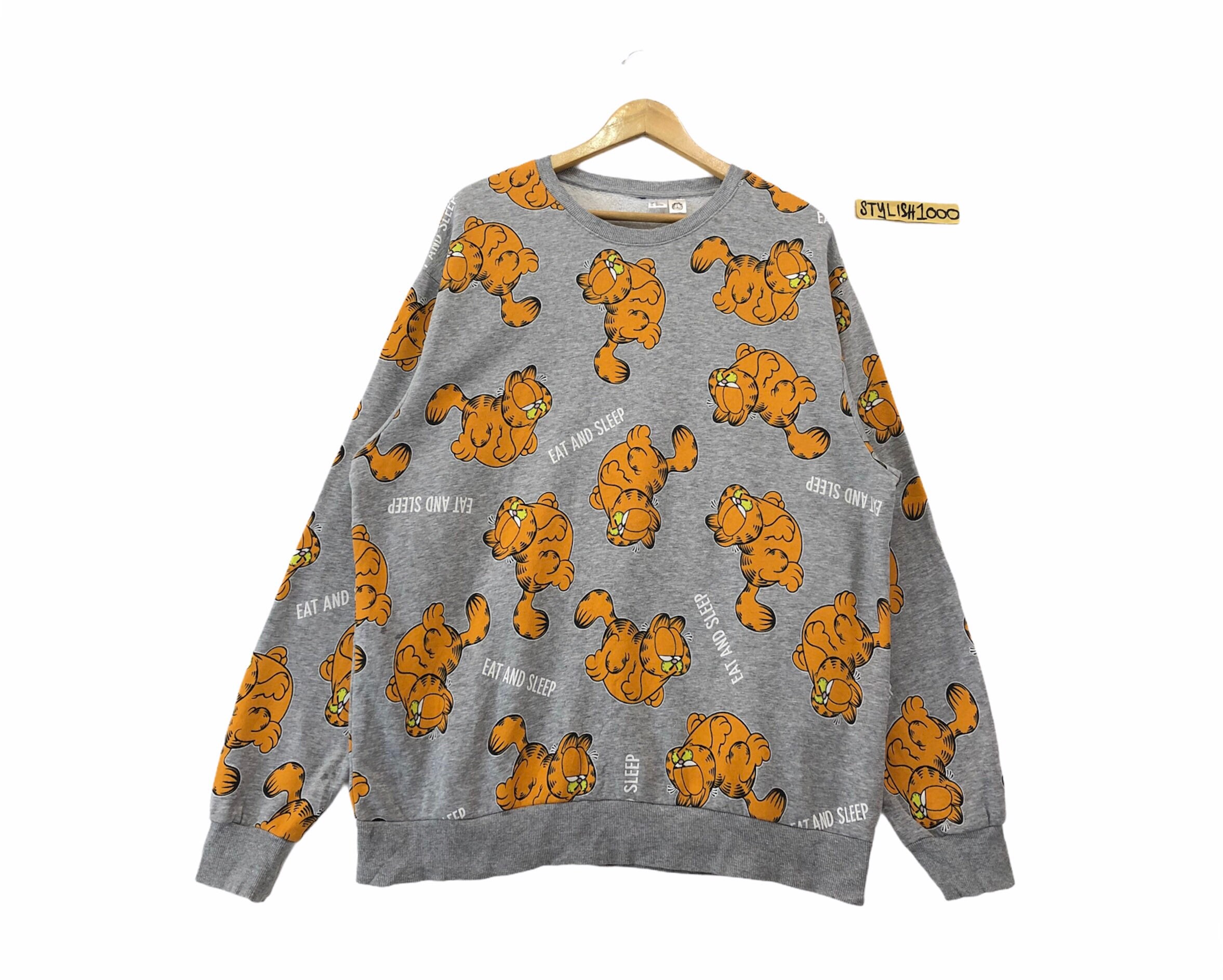 Rare Garfield Cat Sweatshirt Full Print 