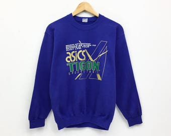 Rare!!Vintage Asics Sweatshirt Sportswear pullover jumper