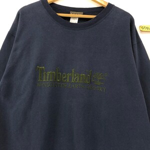 Rare Vintage Timberland Sweatshirt Small logo Embroidery spellout pullover jumpers Sweatshirt streetwear image 2