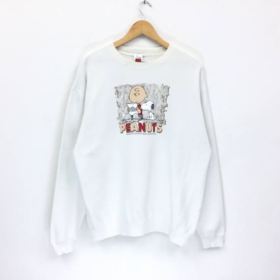 Rare!!Vintage Snoopy Peanuts Sweatshirt Biglogo Character cartoon animations pullover jumper
