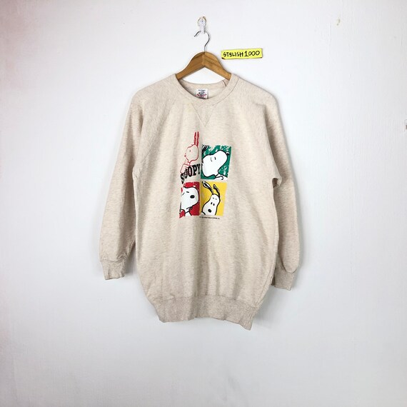 Rare!!Vintage Snoopy Peanuts Sweatshirt Biglogo Character cartoon animations pullover jumper