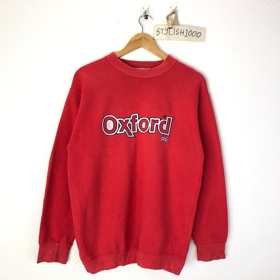 Rare!!Vintage Oxford Sweatshirt Small Embroidery O
