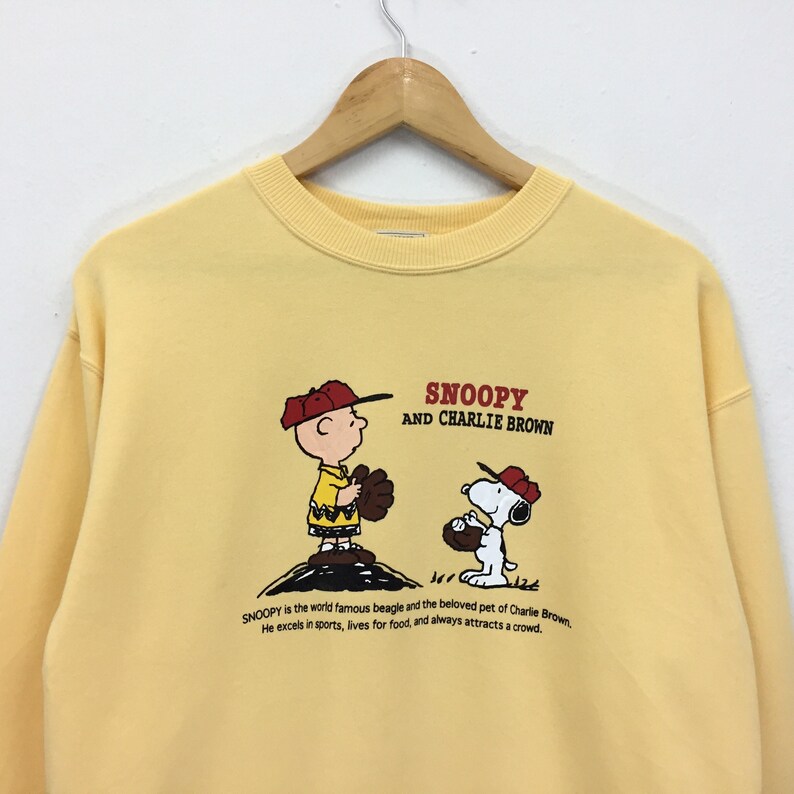 Rare!!Vintage Snoopy Peanuts Sweatshirt Biglogo Character cartoon animations pullover jumper