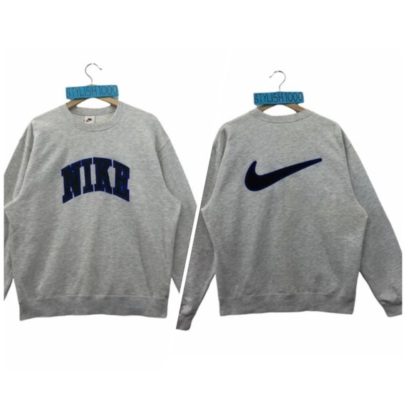 Raro Nike Sudadera Big Logo Bordado Doble Cara - Etsy