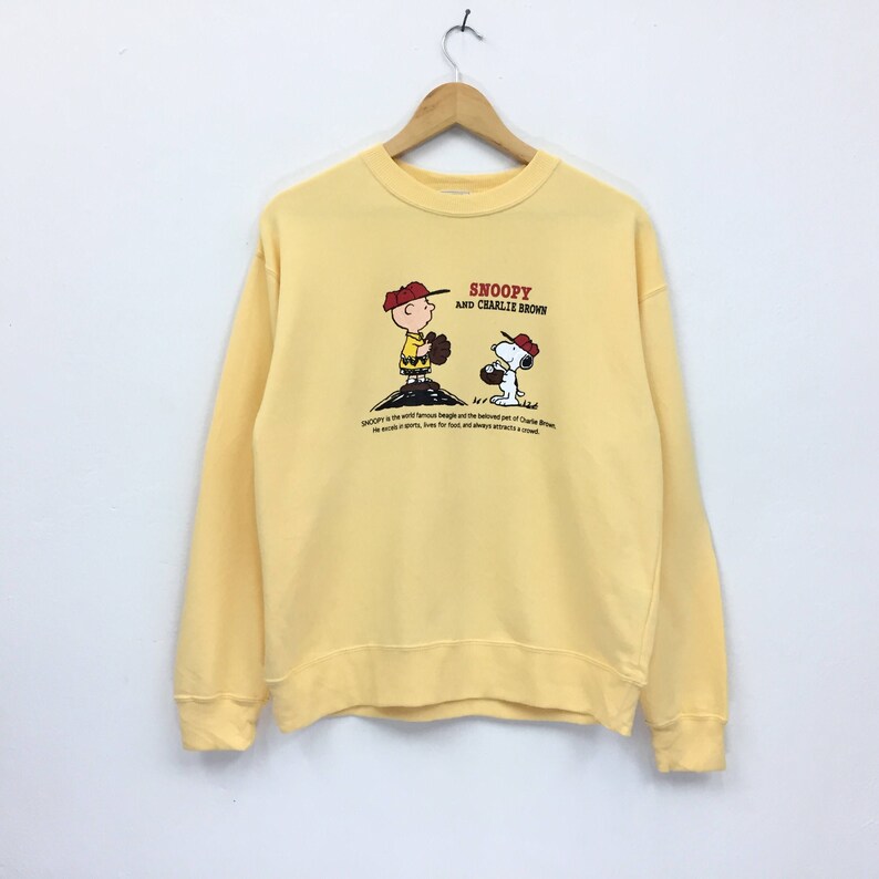 Rare!!Vintage Snoopy Peanuts Sweatshirt Biglogo Character cartoon animations pullover jumper