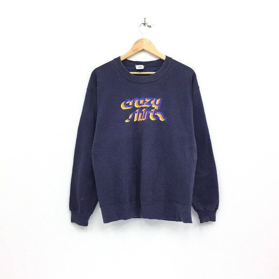 Rare!!Vintage Crazy Shirt Hawaii Sweatshirt Cat Ha