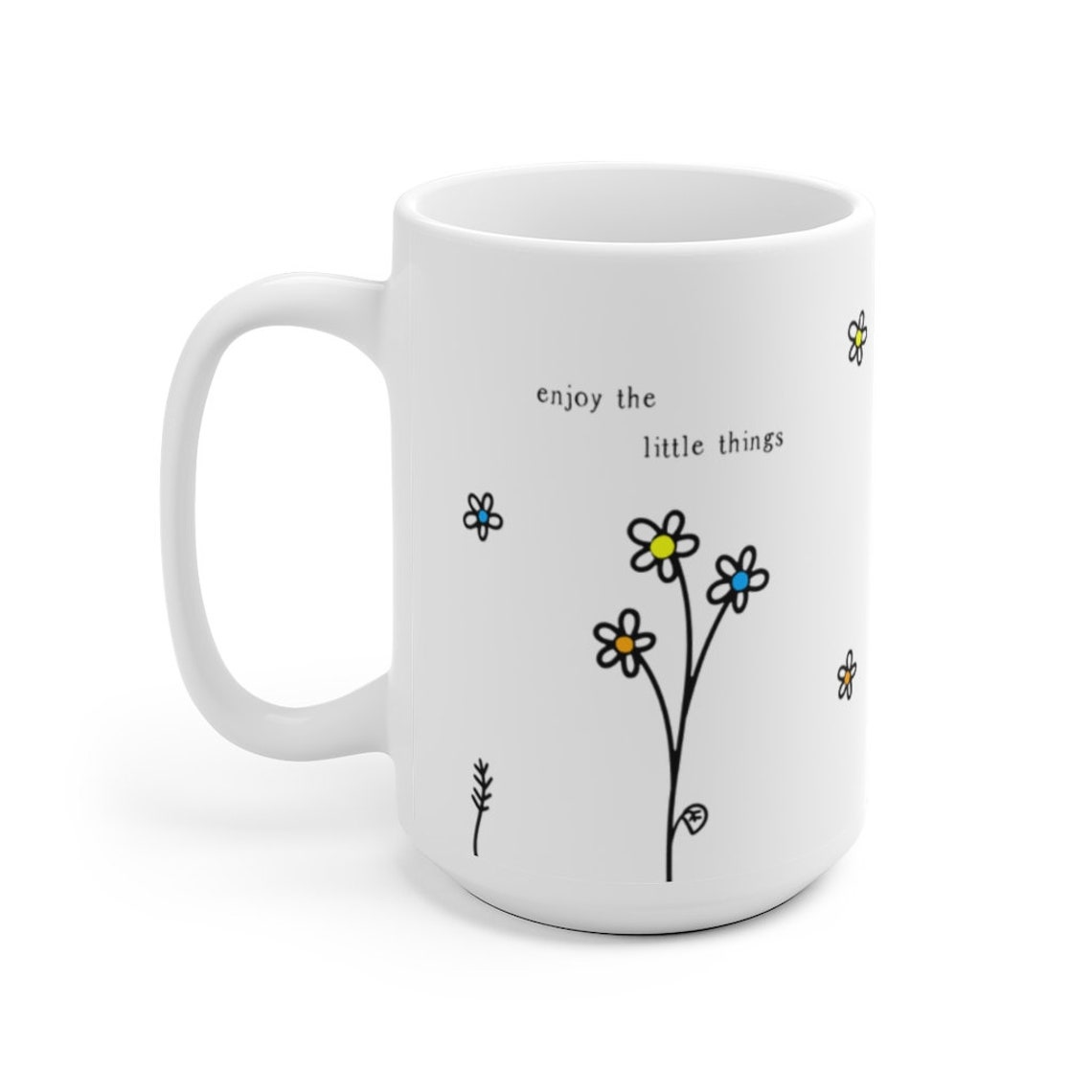 Enjoy the little things mug inspirational mug 15oz coffee Etsy