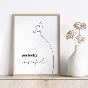 perfectly imperfect printable | inspirational wall art | *INSTANT DOWNLOAD*