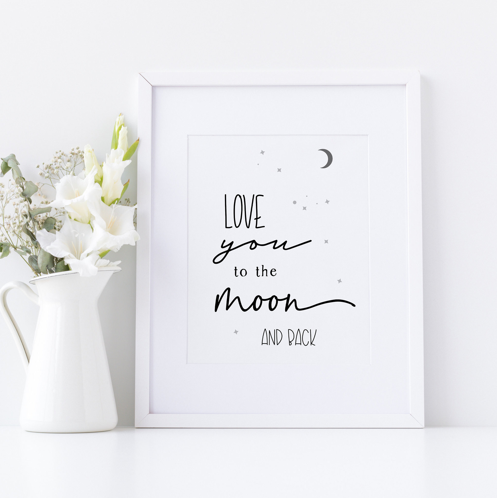 Love You to the Moon and Back Printable | Inspirational Printable ...