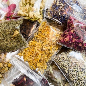 Dried Herbs, Dried Flowers, Organic Herbs, Herb Bags