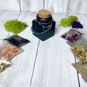 Dried Herb Set with Apothecary Bottle