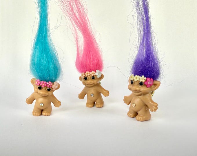 Set of 6 Mini Troll Dolls - Etsy