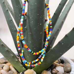 Multicolor Seed Bead Stretch Bracelets, Stackable Friendship Bracelets
