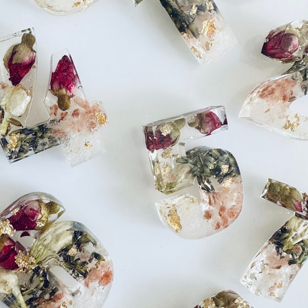 Floral Resin Number Set | Boho Decor