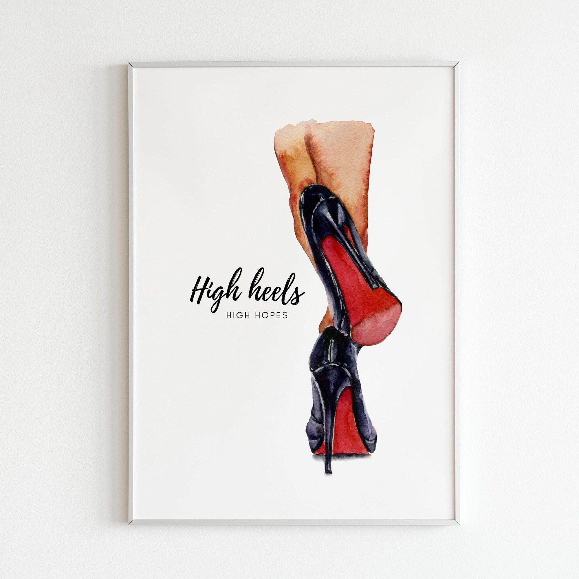 High heel top canvas art