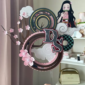 Demon Slayer Cake Topper.Demon Slayer, Cake Topper, Custom Cake Topper, Anime, Anime Party Decor