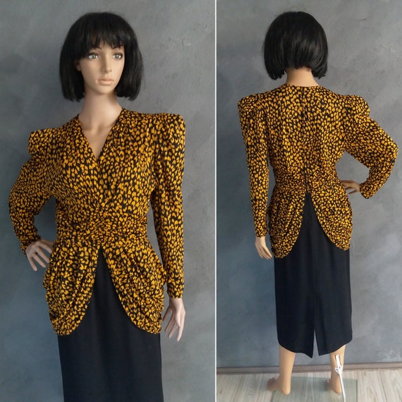 80s leopard print dress