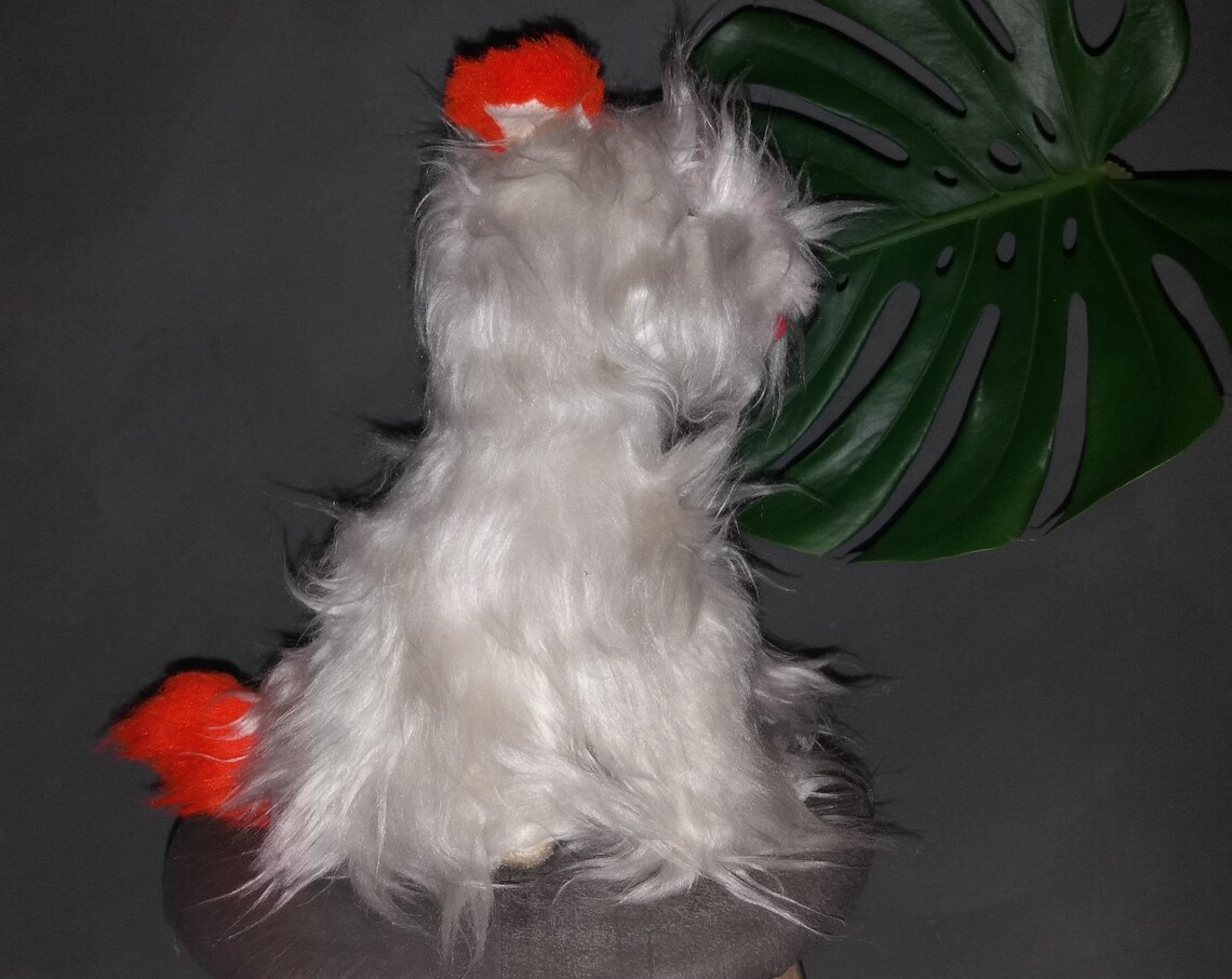 Vintage Shaggy Plush Stuffed Dog Hard Stuffed Animal Orange | Etsy