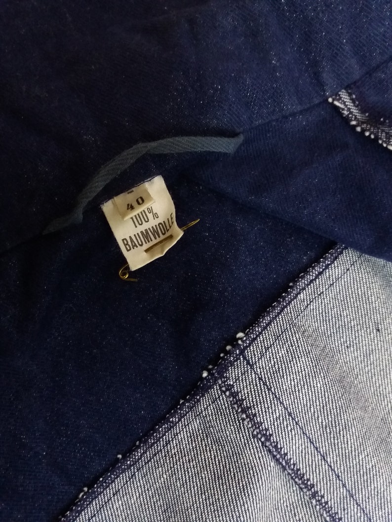 1970s Vintage Blazer Navy Blue Women/'s Size about M