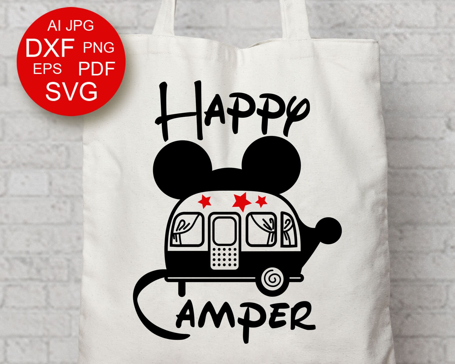 Download Happy camper svg Trailer Looks like Mickey Mouse clipart ...