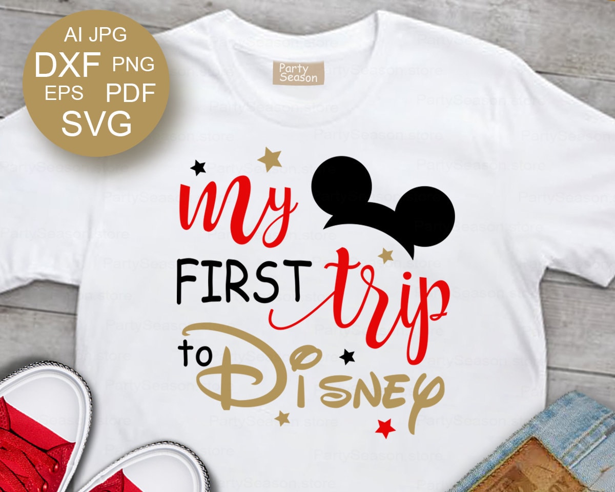 Download My First Trip To Disney SVG file saying Disney ears Baby ...