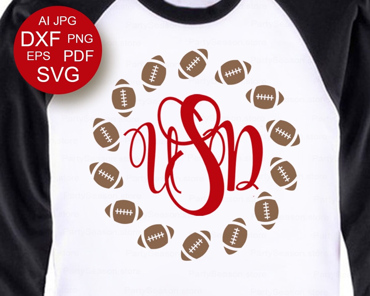 Download Football shirt Football Monogram svg Football SVG Football ...