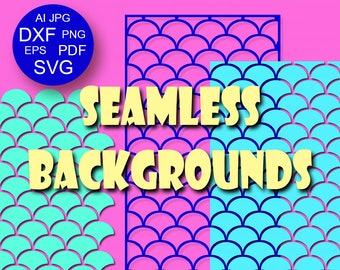Mermaid Pattern Svg Shell Background Pattern Svg Scallop Pattern SVG Seamless background COMMERCIAL USE Svg files for Cricut Silhouette