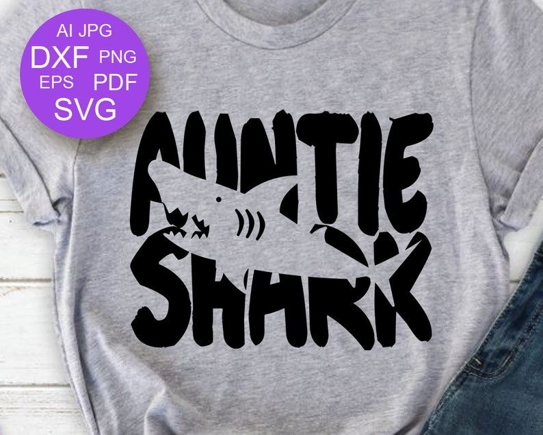 Download Auntie shark Svg files Family shirt svg design Aunt svg | Etsy