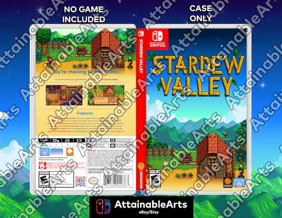 Stardew Valley Custom Nintendo Switch Boxart With Physical Game Case no  Game Incl. 