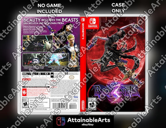 Bayonetta 3 - Replacement Case Custom Nintendo Switch Boxart with Physical  Game Case (No Game Incl.)