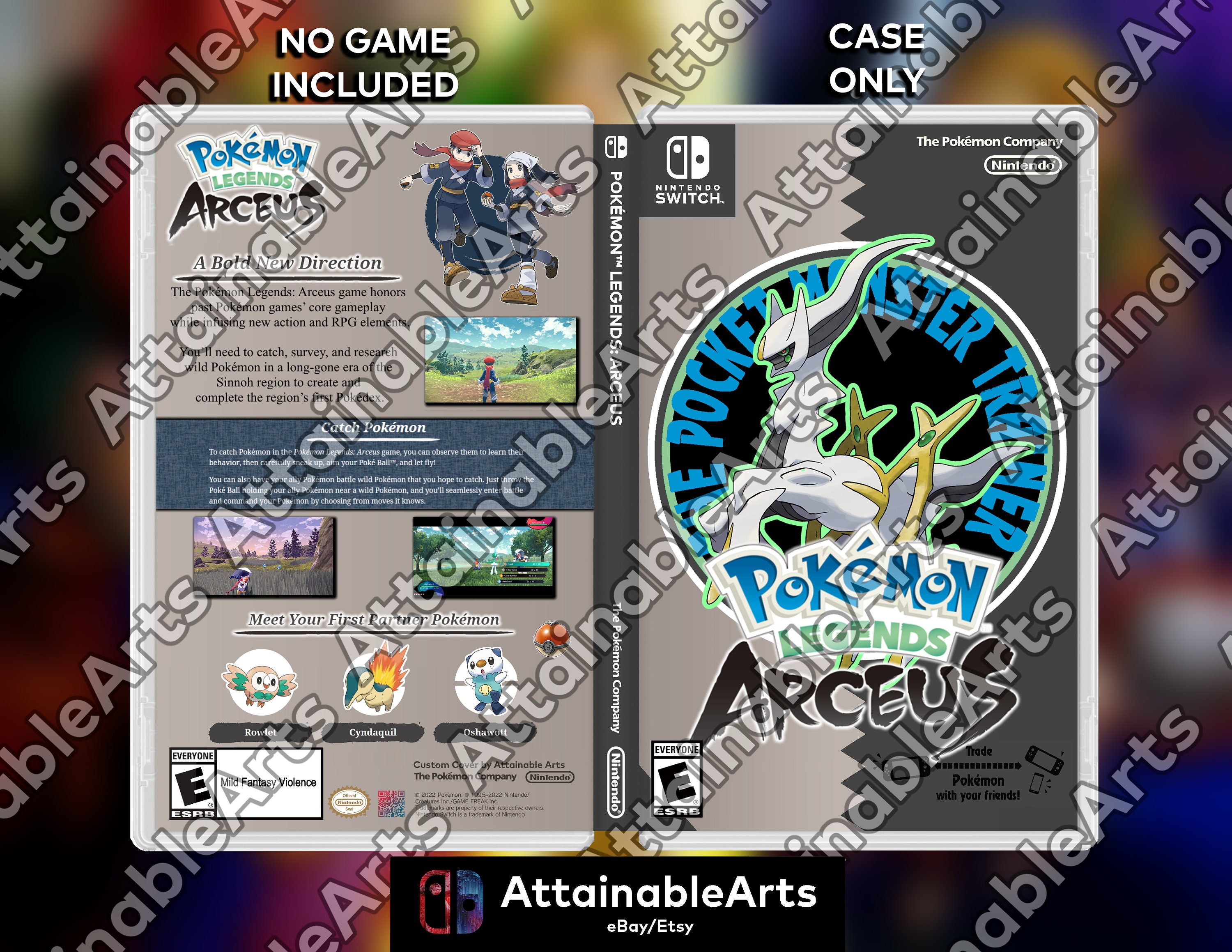 Pokémon Legends: Arceus Custom Nintendo Switch Boxart With 