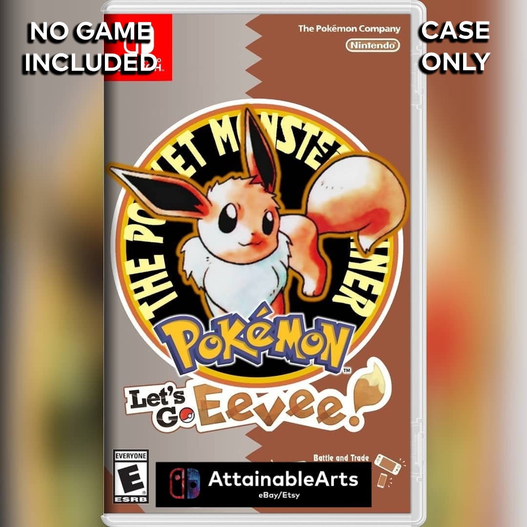 Pokemon Let S Go Eevee Game Covers Custom Cases Nintendo Etsy