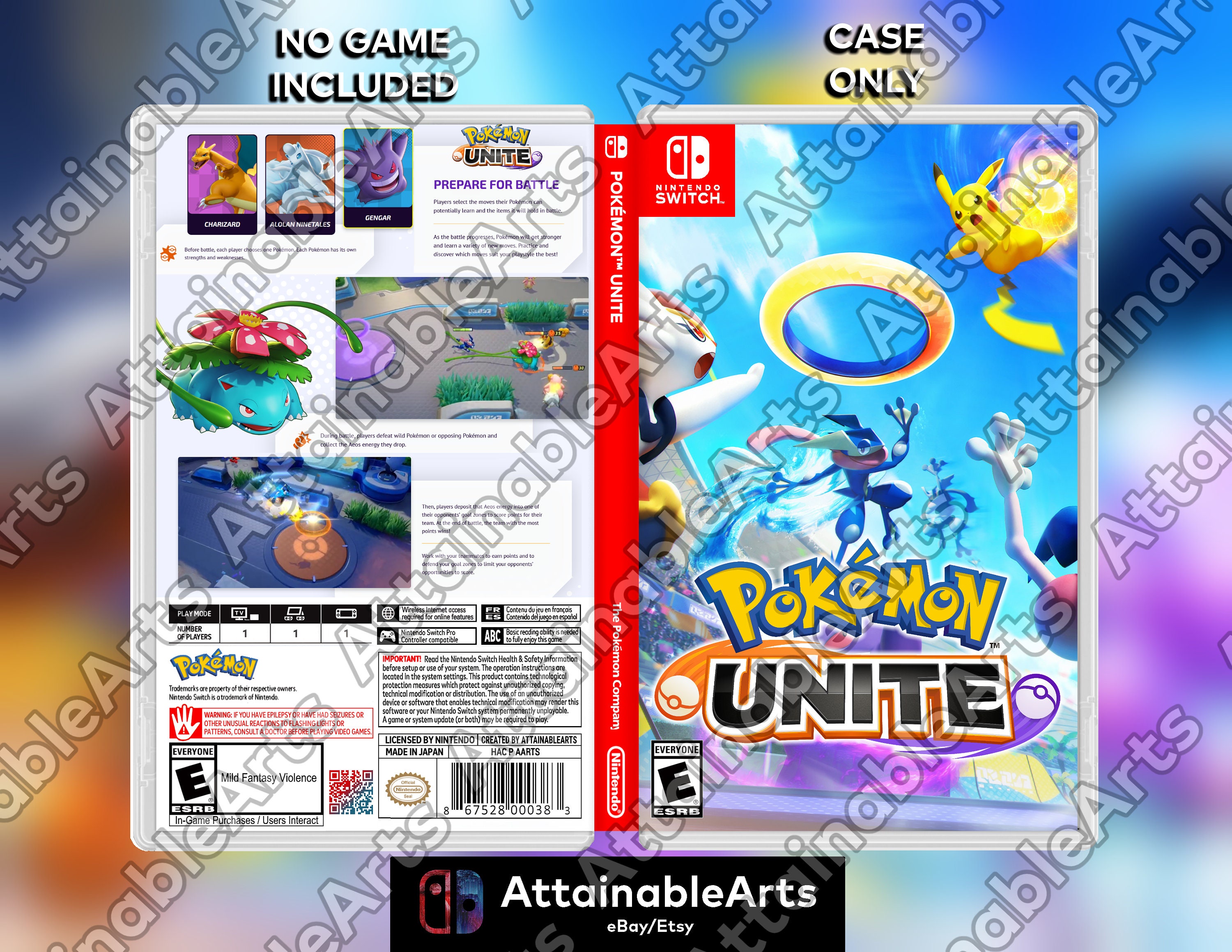 Pokémon Unite Custom Nintendo Switch Boxart With Physical 