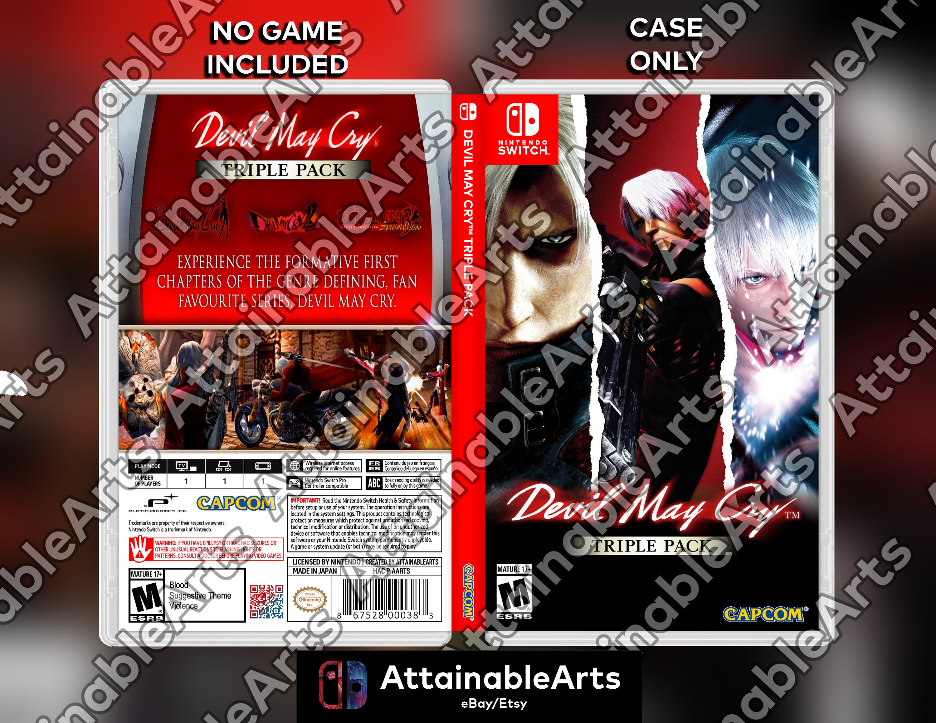 Bayonetta (V2) - Sony PlayStation 3 PS3 - Empty Custom Replacement Case -  Custom Game Case
