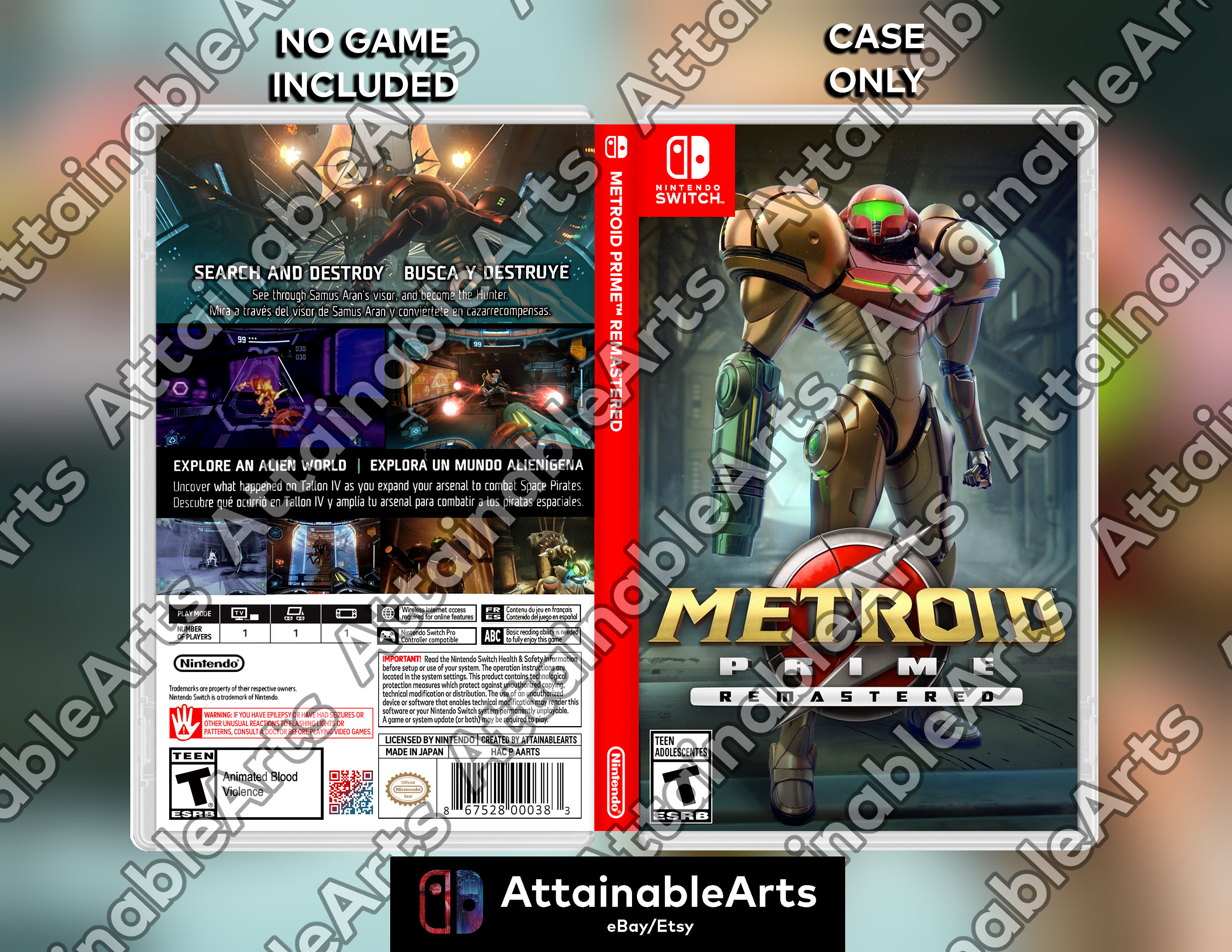 Metroid on sale switch case