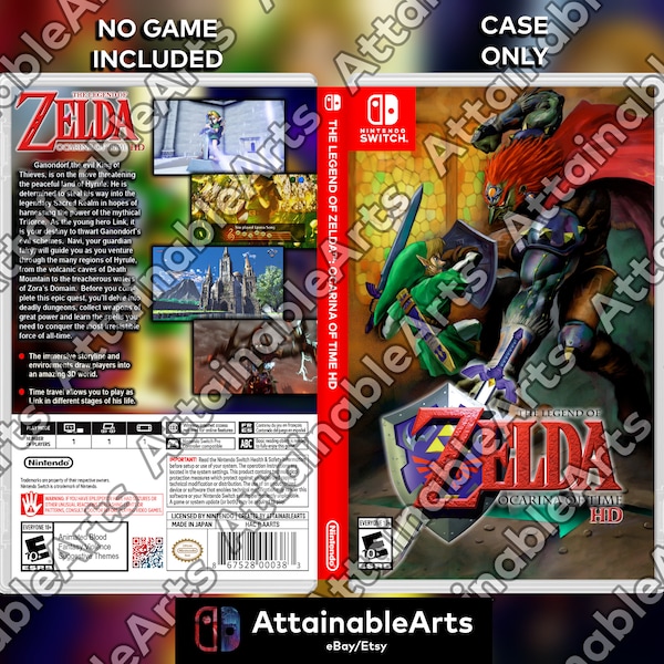 The Legend of Zelda Ocarina of Time for Nintendo Switch Etsy