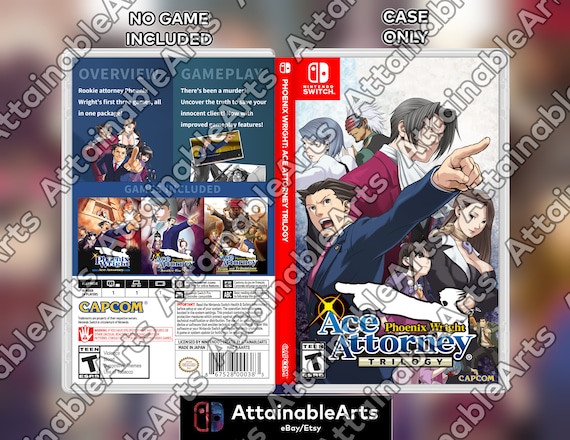 Phoenix Wright: Ace Attorney Trilogy - Custom Nintendo Switch Boxart with  Physical Game Case (No Game Incl.)