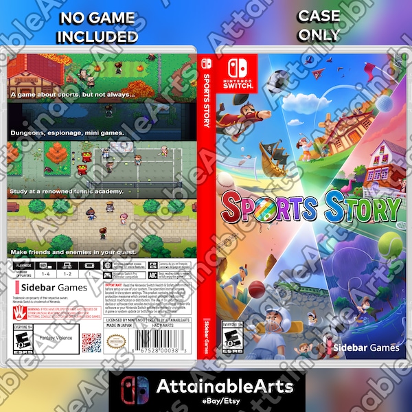 Sports Story - Custom Nintendo Switch Boxart with Physical Game Case (No Game Incl.)