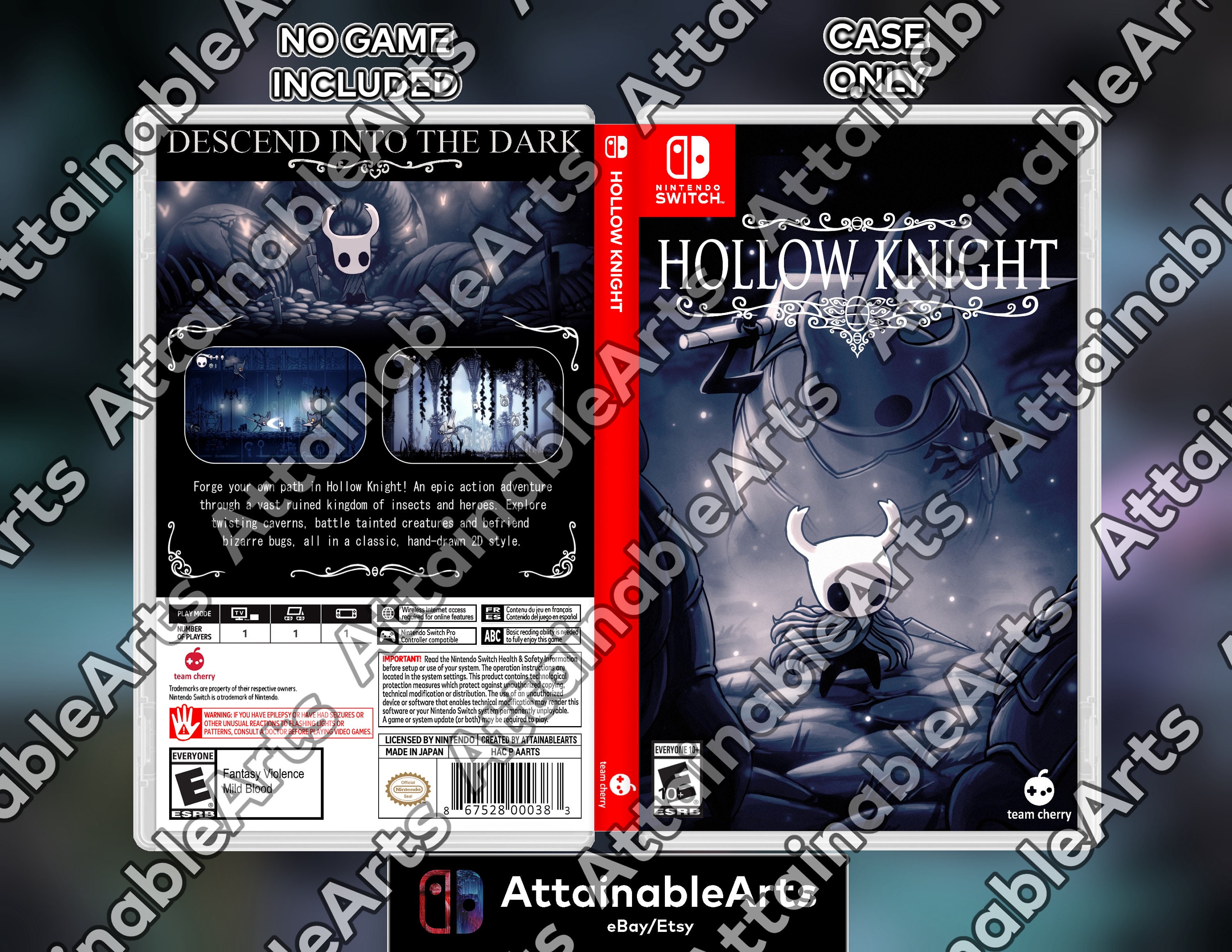 Hollow Knight, Giant Size Nintendo Switch Cartridge, , Perfect Gift Idea, A  Must for Any Gaming Room Wall Decor/display. 
