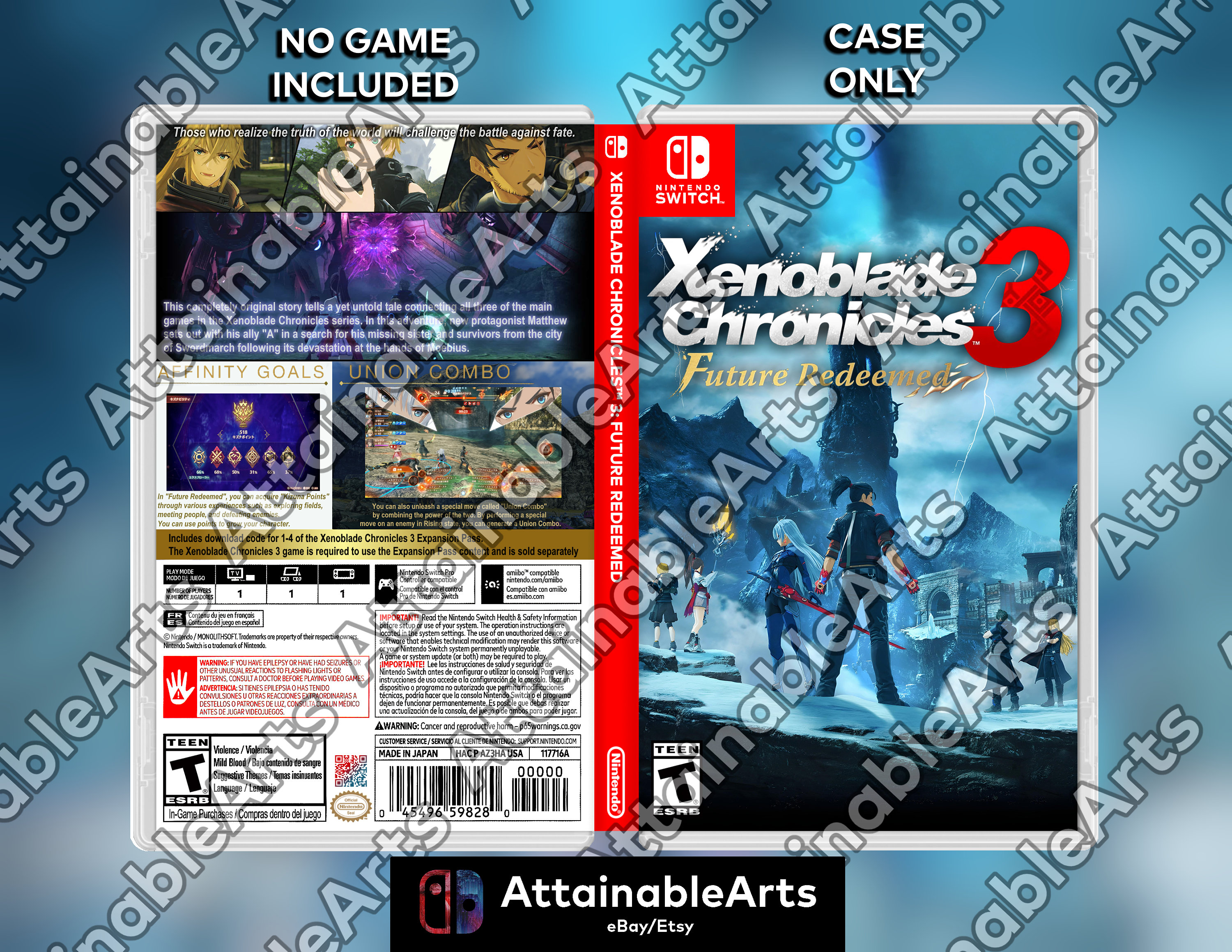 Xenoblade Chronicles 3 Future Redeemed - Replacement Case Custom Nintendo  Switch Boxart with Physical Game Case (No Game Incl.)