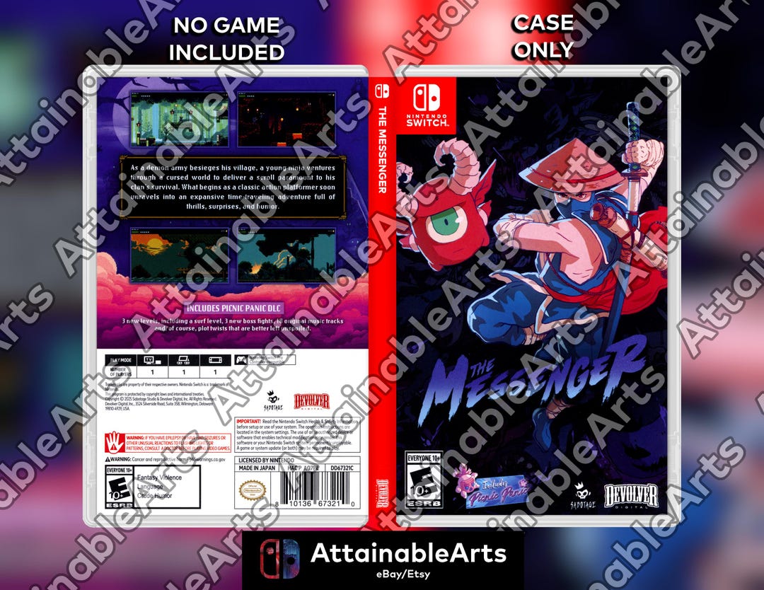 The Messenger - Custom Nintendo Switch Boxart With Physical
