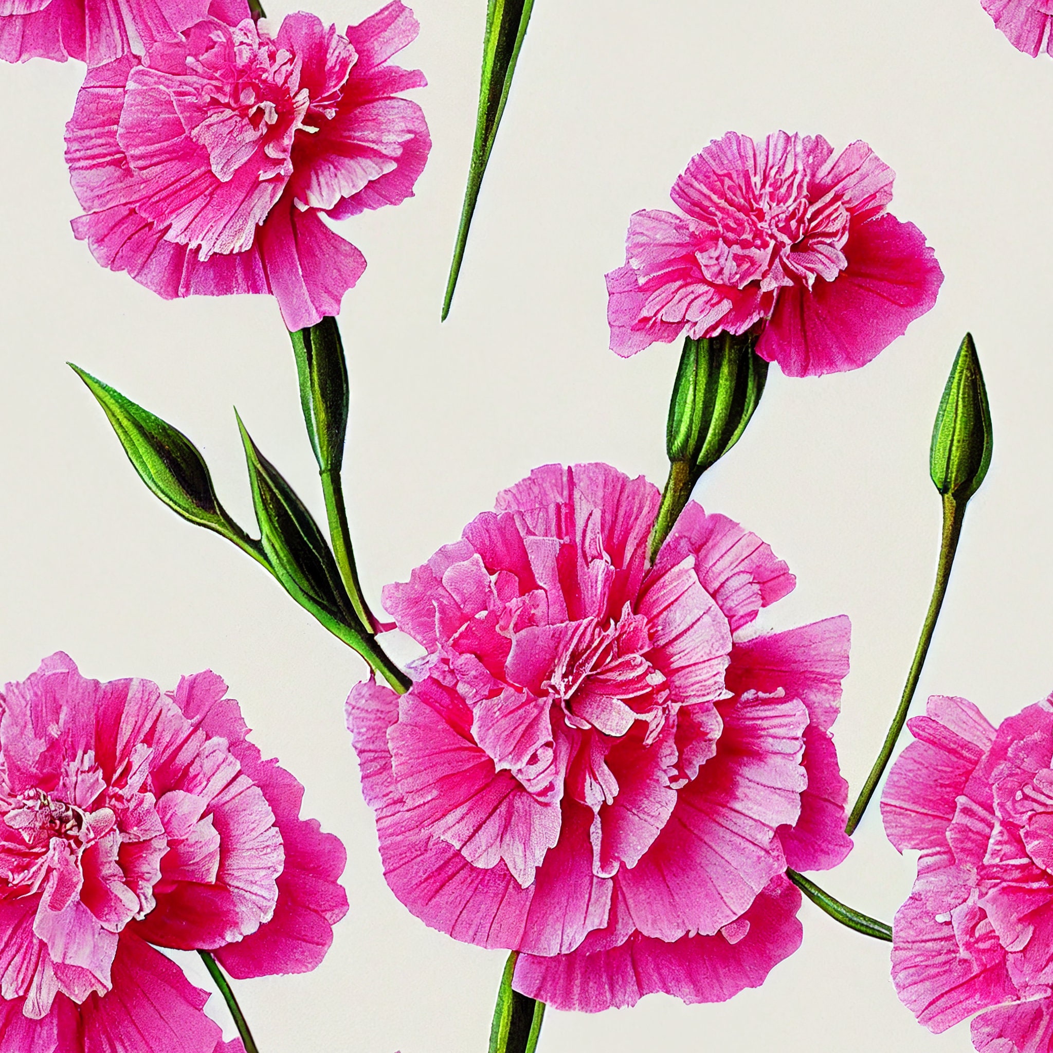 Flower Pattern Digital Download - Set of 24 - Printable Seamless ...