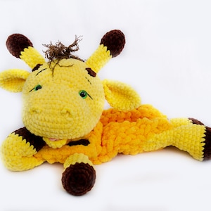 Crochet giraffe pajamas keeper holder